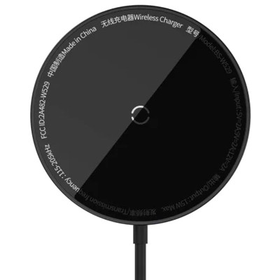 БЗП Baseus Simple Mini3 Magnetic Wireless Charger 15W (CCJJ0400) Black