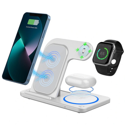 БЗП WIWU Wi-W020 3 in 1 wireless charger White БЗП WIWU Wi-W020 3 in 1 wireless charger White