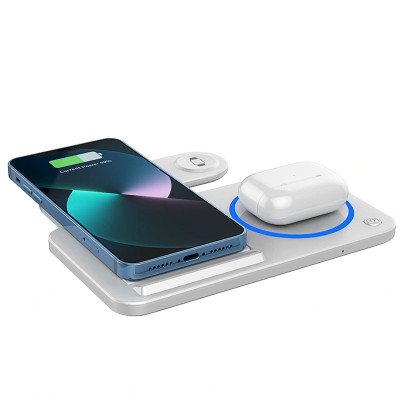 БЗП WIWU Wi-W020 3 in 1 wireless charger White БЗП WIWU Wi-W020 3 in 1 wireless charger White