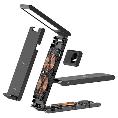 БЗП Usams US-CD181 15W 3in1 with Table Lamp Black БЗП Usams US-CD181 15W 3in1 with Table Lamp Black