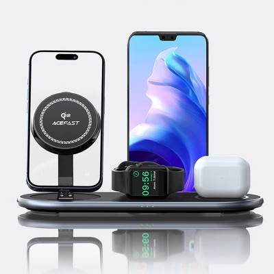 БЗП Acefast E19 Qi2 desktop 3-in-1 Black БЗП Acefast E19 Qi2 desktop 3-in-1 Black