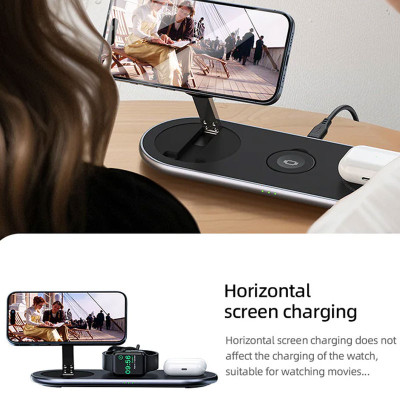 БЗП Acefast E19 Qi2 desktop 3-in-1 Black БЗП Acefast E19 Qi2 desktop 3-in-1 Black