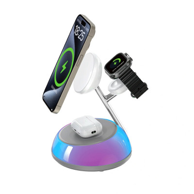 БЗП WIWU Wi-W036 Aurora 3 in 1 wireless charger White