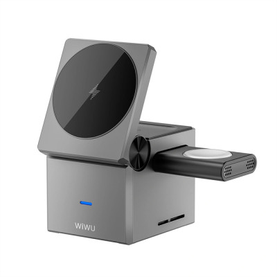 БЗП WIWU Wi-W030 Planeta Trio 3 in 1 Cableless charger Gray