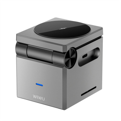 БЗП WIWU Wi-W030 Planeta Trio 3 in 1 Cableless charger Gray