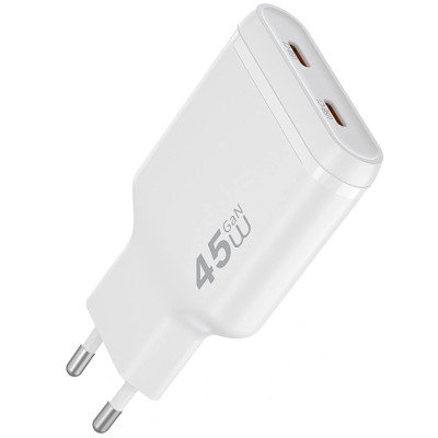 МЗП WIWU G034 Essen PD45W GaN (2USB-C) White МЗП WIWU G034 Essen PD45W GaN (2USB-C) White