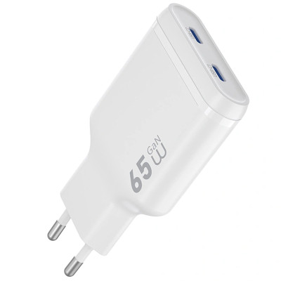 МЗП WIWU G035 Essen PD65W GaN (2USB-C) White