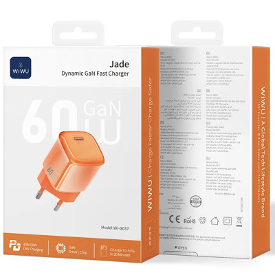 МЗП WIWU G037 Jelly PD60W GaN (1USB-C) Orange МЗП WIWU G037 Jelly PD60W GaN (1USB-C) Orange