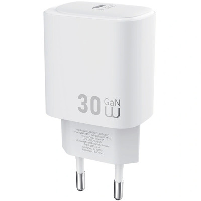 МЗП WIWU G008 Essen PD30W GaN (1USB-C) White МЗП WIWU G008 Essen PD30W GaN (1USB-C) White