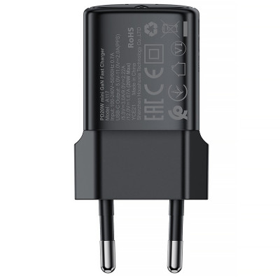 МЗП Acefast A117 mini PD20W GaN (1USB-C) + кабель Type-C to Lightning Black МЗП Acefast A117 mini PD20W GaN (1USB-C) + кабель Type-C to Lightning Black