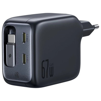 МЗП Baseus EnerCore CJ11 PD67W with retractable cable (3USB-C) (E0121E) Cosmic Black