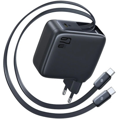 МЗП Baseus EnerCore CJ21 PD67W with retractable cables (3USB-C) (E0121D) Cosmic Black