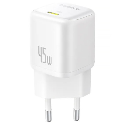МЗП Baseus PicoGo GaN Fast Charger 45W (1USB-C) (P10176800) Moon White