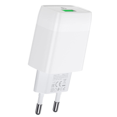 МЗП Hoco C72Q Glorious QC3.0 18W (1USB-A) Білий