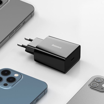 МЗП Baseus Speed Mini Quick Charger 20W (1USB-C) (CCFS-S) Чорний МЗП Baseus Speed Mini Quick Charger 20W (1USB-C) (CCFS-S) Чорний