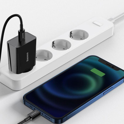 МЗП Baseus Speed Mini Quick Charger 20W (1USB-C) (CCFS-S) Чорний МЗП Baseus Speed Mini Quick Charger 20W (1USB-C) (CCFS-S) Чорний