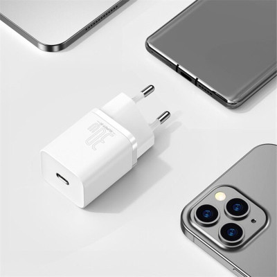 МЗП Baseus Super Si Quick Charger 30W (1USB-C) (CCSUP-J) Білий