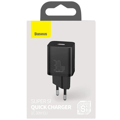 МЗП Baseus Super Si Quick Charger 30W (1USB-C) (CCSUP-J) Чорний МЗП Baseus Super Si Quick Charger 30W (1USB-C) (CCSUP-J) Чорний