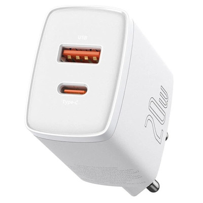МЗП Baseus Compact Quick Charger 20W QC+PD (1USB-A/1C) (CCXJ-B) White МЗП Baseus Compact Quick Charger 20W QC+PD (1USB-A/1C) (CCXJ-B) White