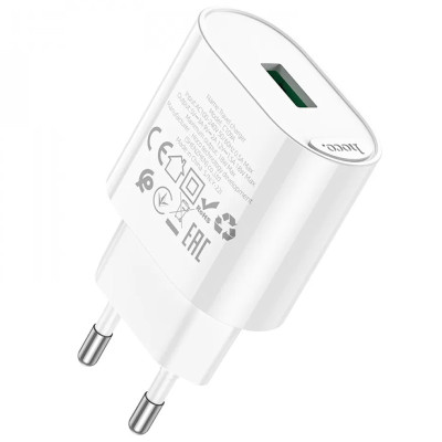 МЗП Hoco C109A Fighter QC3.0 18W (1USB-A) White МЗП Hoco C109A Fighter QC3.0 18W (1USB-A) White