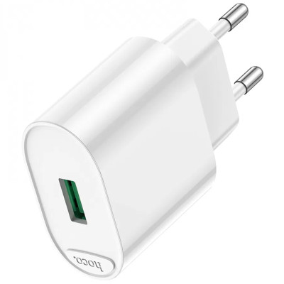 МЗП Hoco C109A Fighter QC3.0 18W (1USB-A) White МЗП Hoco C109A Fighter QC3.0 18W (1USB-A) White