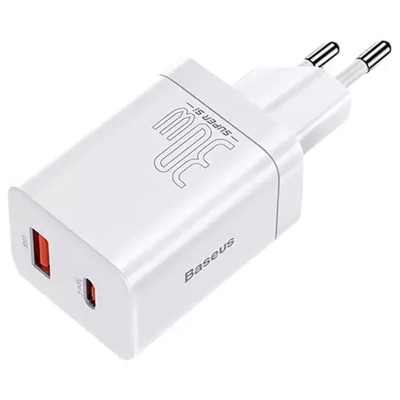 МЗП Baseus Super Si Pro Quick Charger 30W (1USB-A/1C) (CCSUPP-E) Black