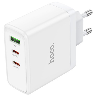 МЗП Hoco N30 Glory PD65W+QC3.0 (1USB-A/2C) White