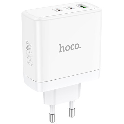 МЗП Hoco N30 Glory PD65W+QC3.0 (1USB-A/2C) White