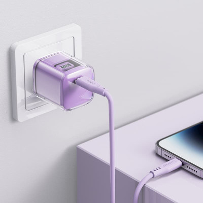 МЗП Acefast A53 Sparkling series PD30W GaN (1USB-C) Alfalfa purple МЗП Acefast A53 Sparkling series PD30W GaN (1USB-C) Alfalfa purple