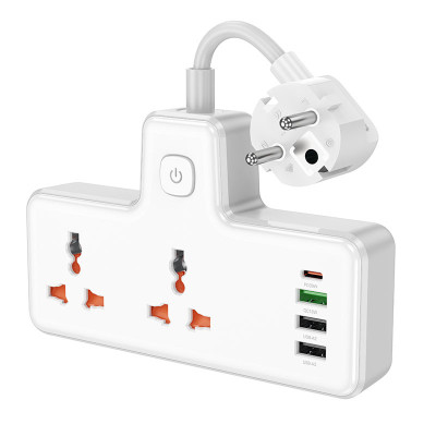 Подовжувач Hoco AC12A Reise (PD30W/1C3A) +Socket White