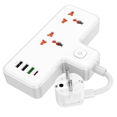Подовжувач Hoco AC12A Reise (PD30W/1C3A) +Socket White