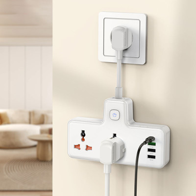 Подовжувач Hoco AC12A Reise (PD30W/1C3A) +Socket White