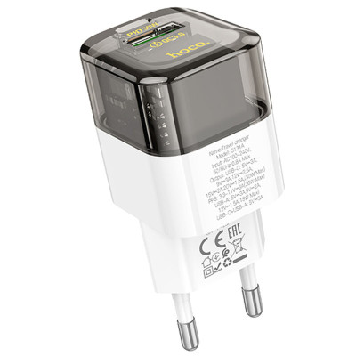 МЗП Hoco C131A Platium PD30W+QC3.0 (1USB-A/1C) Transparent black