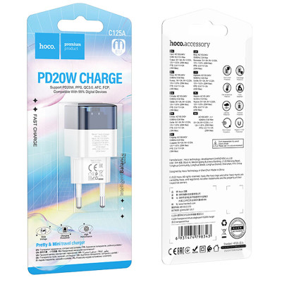МЗП Hoco C125A Transparent PD20W (1USB-C) Transparent blue