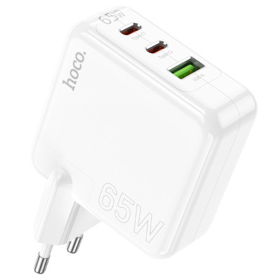 МЗП Hoco C115A Header PD65W+QC3.0 (1USB-A/2C) White