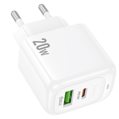 МЗП Hoco CS54A Surplus PD20W+QC3.0 (1USB-A/1C) White