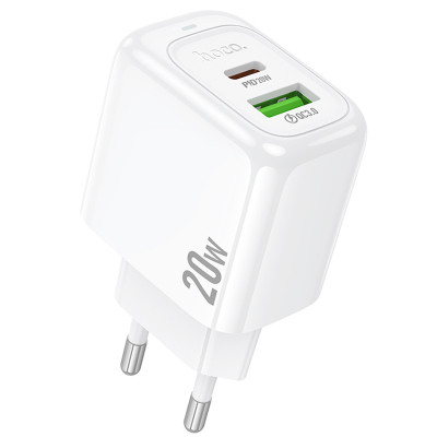 МЗП Hoco CS54A Surplus PD20W+QC3.0 (1USB-A/1C) White
