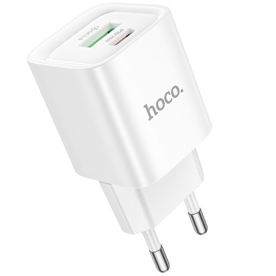 МЗП Hoco C147A PD20W+QC3.0 (1USB-A/1C) White