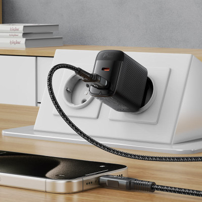 МЗП Acefast A106 GaN PD45W (1USB-A/1C) Black МЗП Acefast A106 GaN PD45W (1USB-A/1C) Black