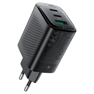 МЗП Acefast A108 GaN PD67W (1USB-A/2C) Black МЗП Acefast A108 GaN PD67W (1USB-A/2C) Black