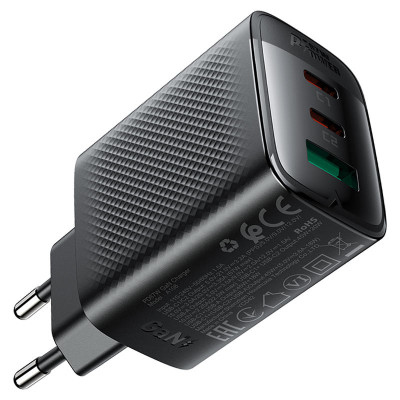 МЗП Acefast A108 GaN PD67W (1USB-A/2C) Black МЗП Acefast A108 GaN PD67W (1USB-A/2C) Black