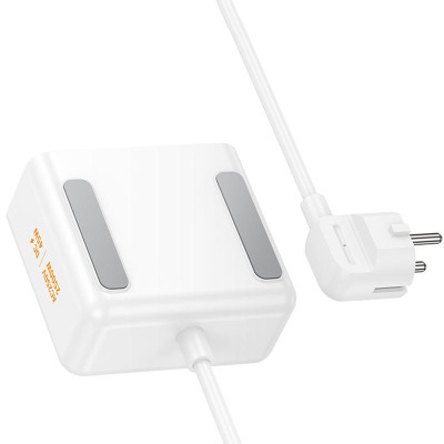 Подовжувач Hoco AC28 Descanso (PD45W/1C/3A/2xSocket) (2m) White