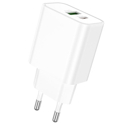 МЗП Borofone BA88A Navy PD20W+QC3.0 (1USB-A/1C) White МЗП Borofone BA88A Navy PD20W+QC3.0 (1USB-A/1C) White