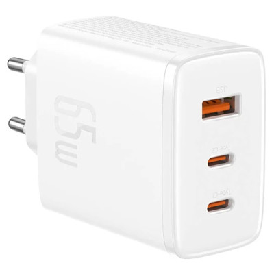МЗП Baseus Cube Pro Fast Charger PD65W (1USB-A/2C) (P10111404) Moon White МЗП Baseus Cube Pro Fast Charger PD65W (1USB-A/2C) (P10111404) Moon White