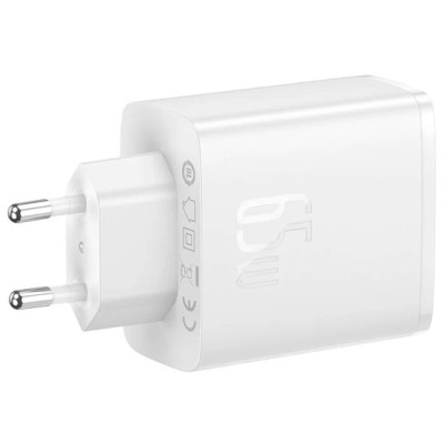 МЗП Baseus Cube Pro Fast Charger PD65W (1USB-A/2C) (P10111404) Moon White МЗП Baseus Cube Pro Fast Charger PD65W (1USB-A/2C) (P10111404) Moon White