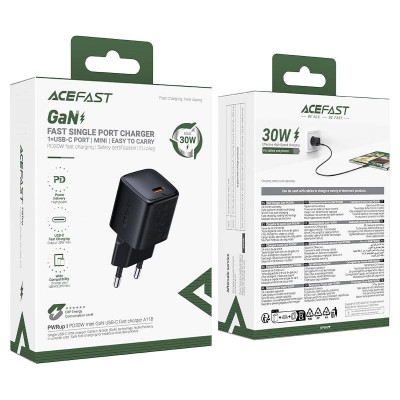 МЗП Acefast A118 PD30W GaN (1USB-C) Black