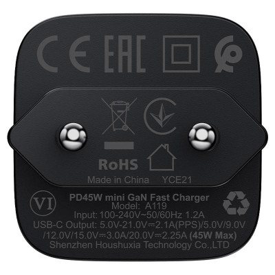 МЗП Acefast A119 PD45W GaN (1USB-C) Black