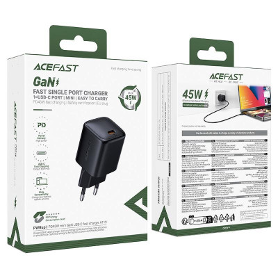 МЗП Acefast A119 PD45W GaN (1USB-C) Black