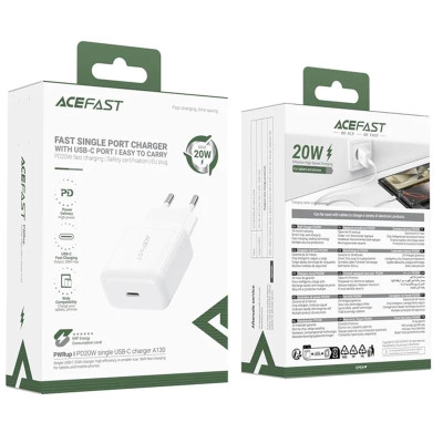 МЗП Acefast A130 PD20W (1USB-C) White МЗП Acefast A130 PD20W (1USB-C) White