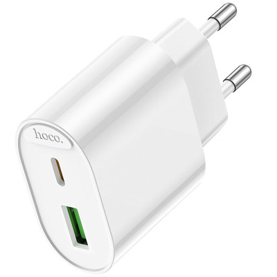 МЗП Hoco C109A Fighter PD20W+QC3.0 (1USB-A/1C) White МЗП Hoco C109A Fighter PD20W+QC3.0 (1USB-A/1C) White